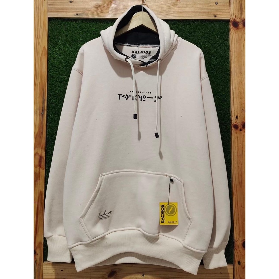 Sweater Hodie Pria Distro Flece Premium Keren Original Switer Hoodie Japanese Tokyo Cream