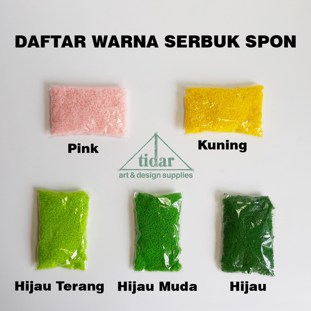 

[MR] Serbuk Spon / Sponge / Busa Warna Warni - Bubuk Rumput Miniatur Maket / Diorama