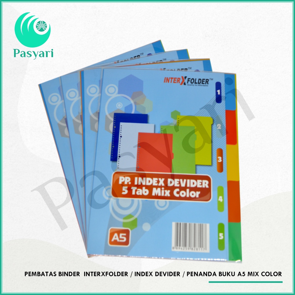 

Pembatas Binder InterXFolder Index Devider Penanda Buku A5 Mix Color