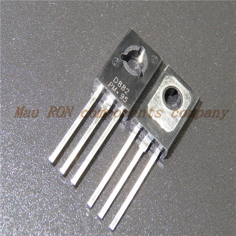 10pcs Transistor Power Tube D882 2sd882 To-126 Pnp 3a / 40v