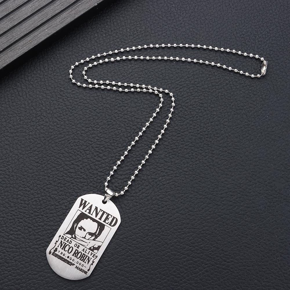 Suyo One Piece Kalung Pria Wanita Punk Liontin Vintage Luffy Zoro