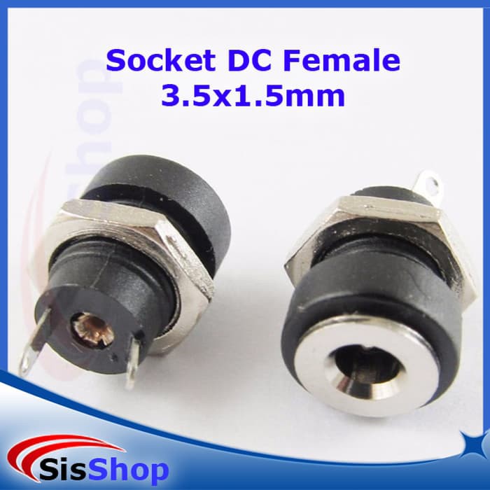 Soket Dc Female Power Socket 3.5X1.5Mm Pcb Plug In Jack Dc022B Dc-022B