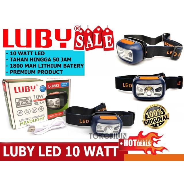 Big Promo Terbaru Head | Senter Kepala Luby L2882 L 2882 10 Watt Headlamp Led Sensor Gerak