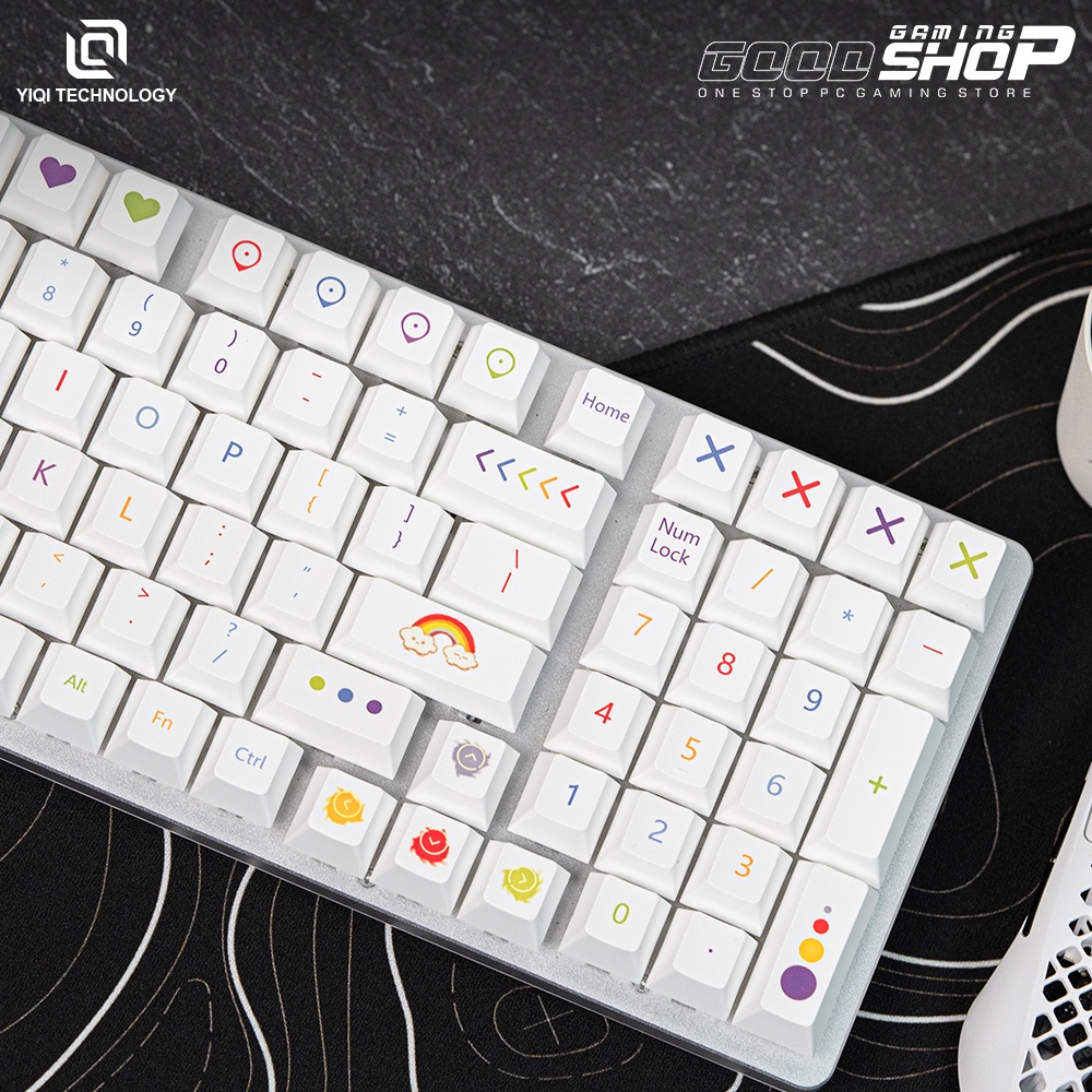 Yiqi Keycaps Colorful Pen PBT Dye-Sub Cherry Profile