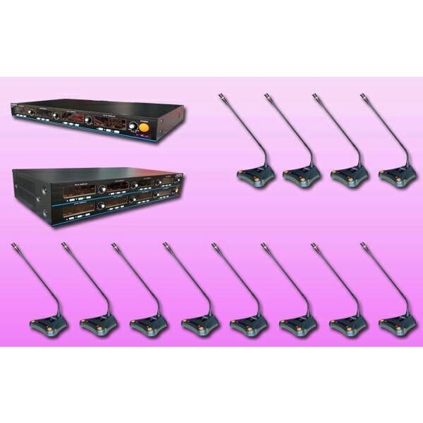 MIKROFON MEJA WIRELESS AUDERPROAP-949WMT-4CH (Terdiri 4 Mikrofon Meja