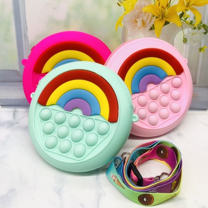 COD DOMPET POP IT KOIN toys mini pouch untuk uang dompet mini slime pop bubble pouch. POP IT LUCU. GANTUNGAN POP IT. GANTUNGAN KUNCI WANITA . COD TAS ANAK POP IT RAINBOW