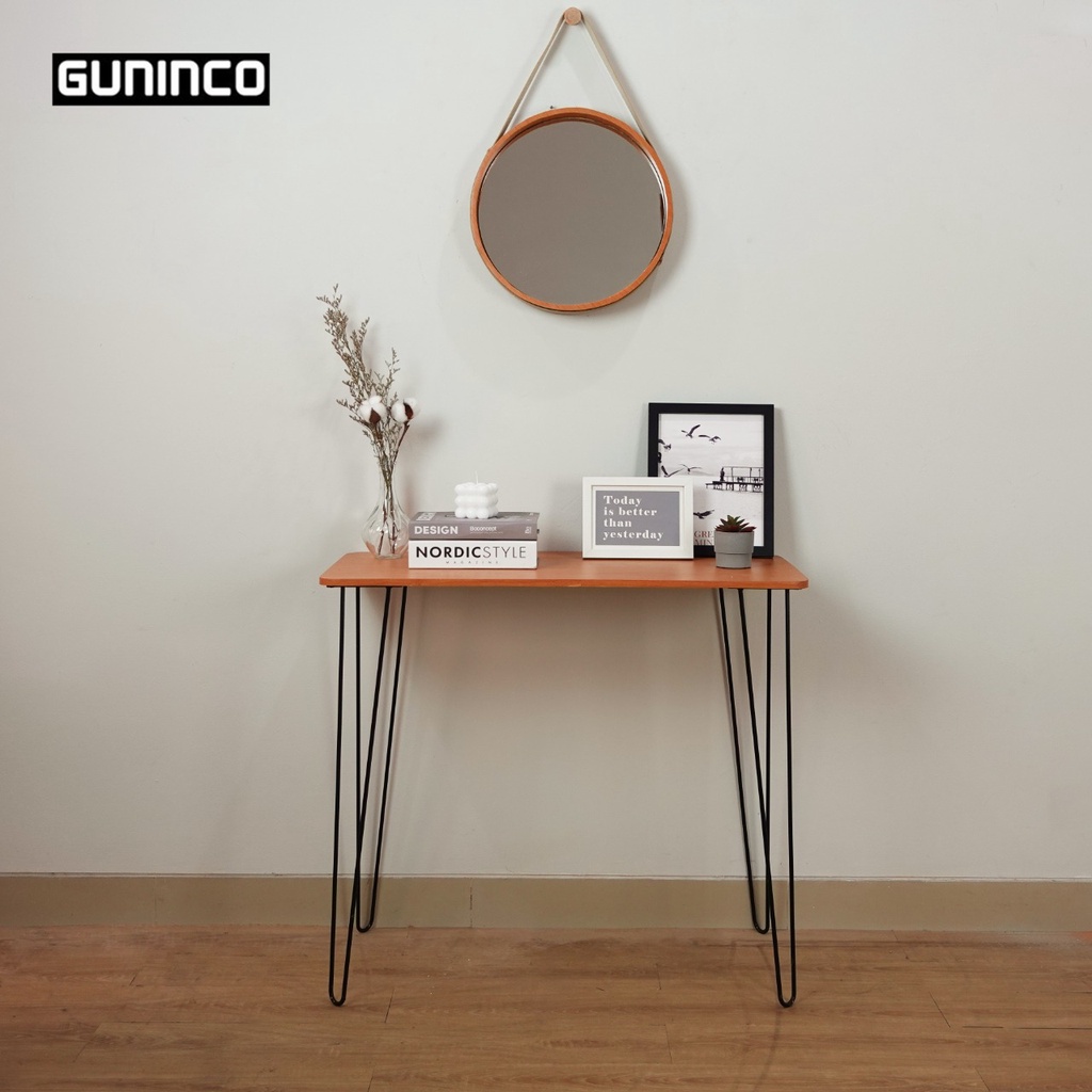 MEJA HAIRPIN 80X40 table meja kantor kayu meja belajar cafe interior 80cm GUNINCO-3