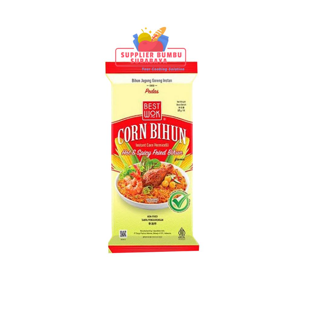 Best Wok Corn Bihun Jagung Goreng Instan Original Hot Spicy 68g