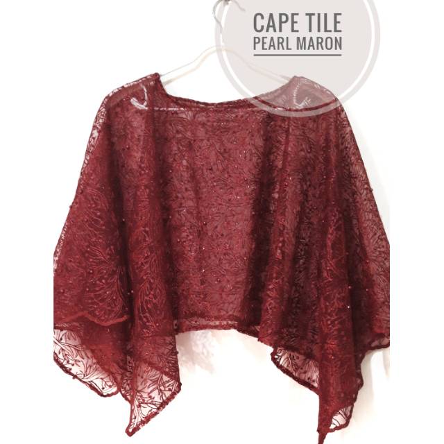 Outer Cape Tile Pearl / Cape Tulle Pearl BATWING Pearl Mutiara  HARGA Promo TERMURAH dari Produsen