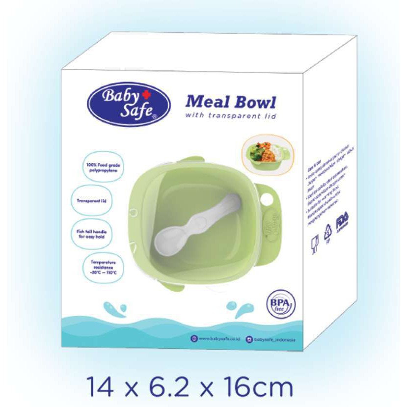 Baby Safe B356 Meal Bowl with Transparent Lid Kotak Makan Anak