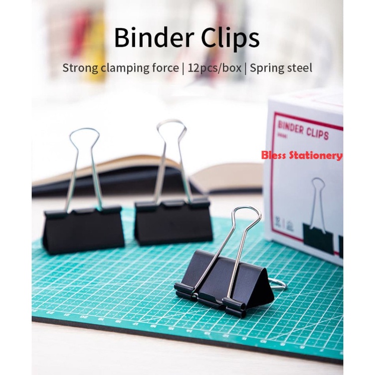 

Deli Binder klip Binder clip Penjepit kertas Klip kertas