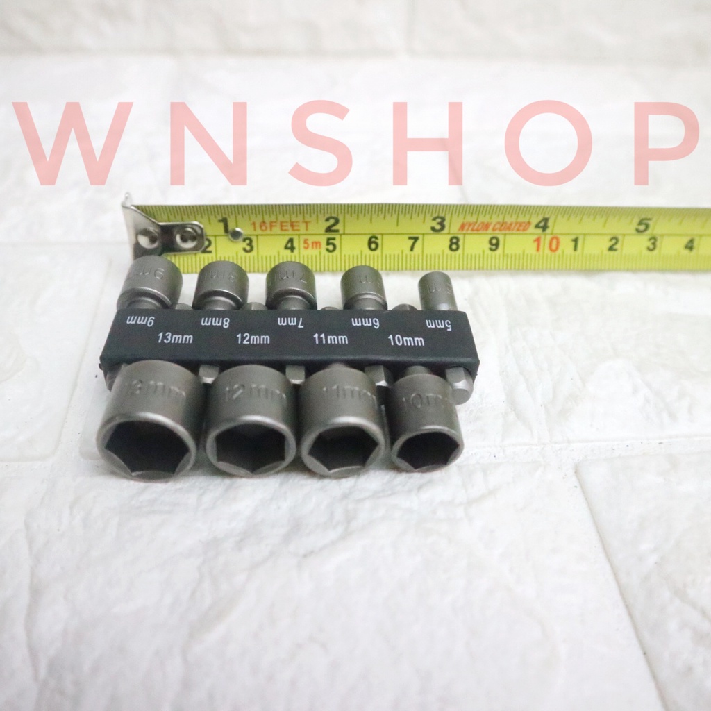 Mata Bor Obeng Shock 5mm - 13mm Hex Shank Screwdriver Obeng Elektrik 9 Pcs