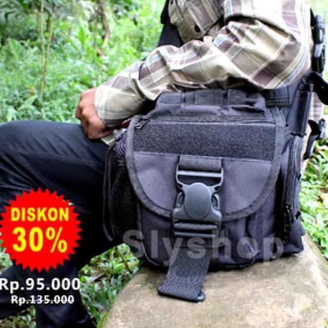 *Diskon Tas Selempang pria slempang army polisi tentara tactical outdoor muatan gede kualitas impo