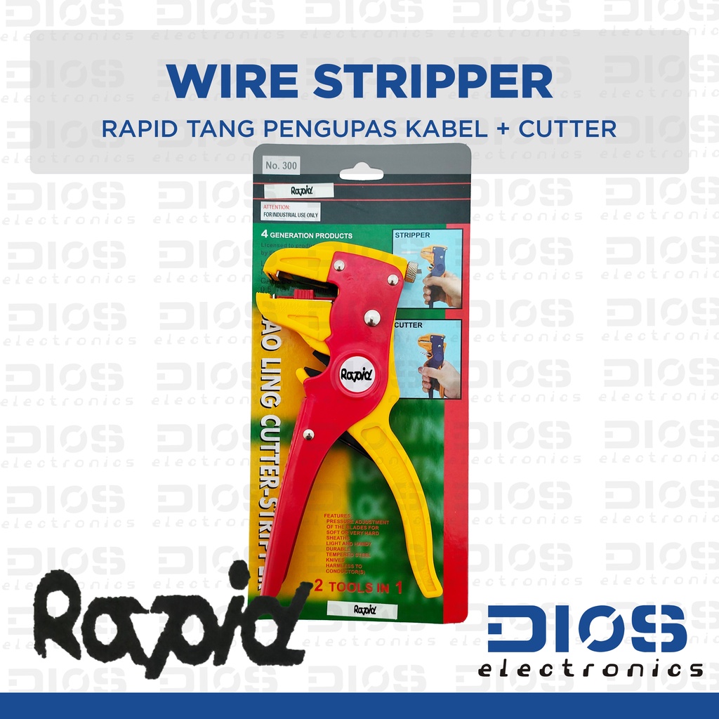 Tang Pengupas Kabel + Tang Potong / Wire Stripper + Cutter RAPID 2in1