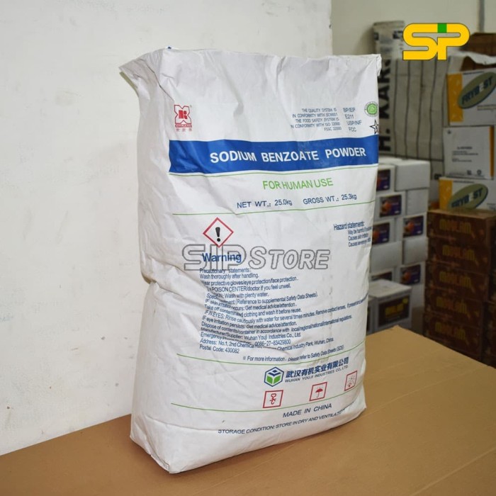 Sodium Benzoate China 25kg / Pengawet Makanan dari Cina