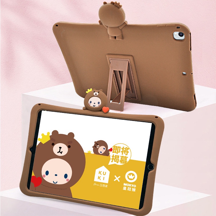 Case Pelindung Bahan Silikon Motif Kartun Untuk Apple iPad 10.2 Mini2345 air3 4 pro11