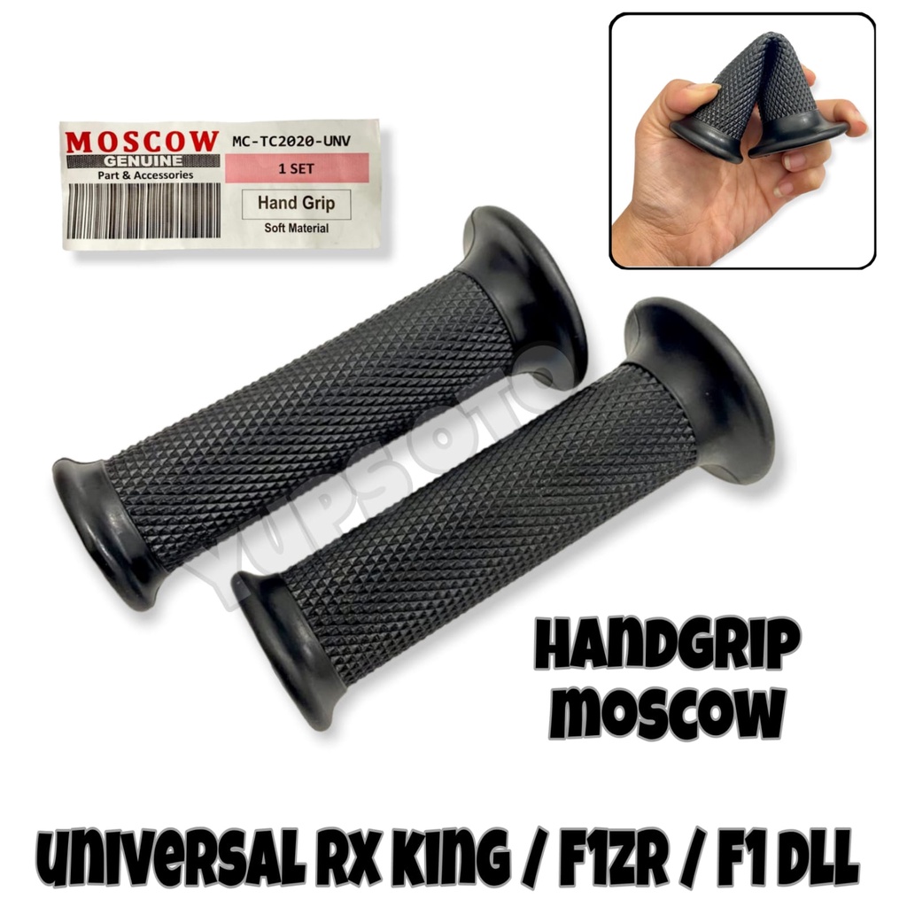 GRIP RX KING GRIP RXKING HITAM MOSCOW HANDGRIP RXKING NEW F1ZR F1 JUPITER Z HANDFAT MOTOR VARIASI HANG GRIP RXK HITAM PNP UNIVERSAL SEMUA MOTOR