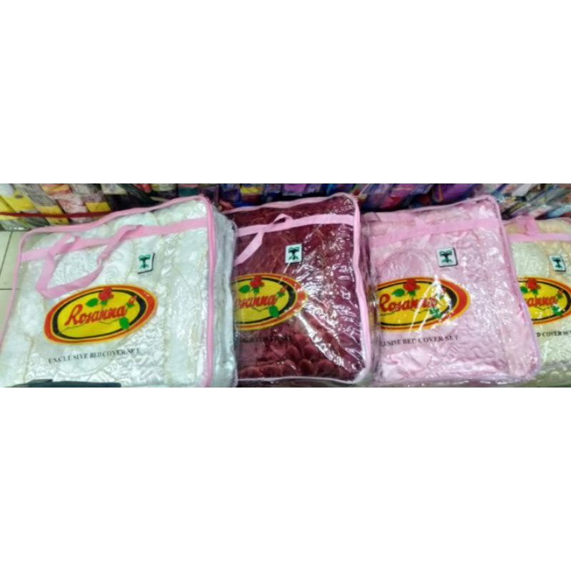 sprei pengantin rumbai 2 susun merk rosanna