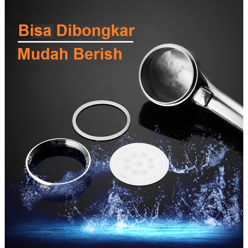 Shower Aerator Shower Tekanan Tinggi Genggam Hemat Air Filter Salon Kepala Pancuran Mandi Kamar