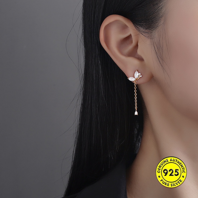 Anting Tusuk Sterling Silver 925 Model Kupu-Kupu Untuk Wanita