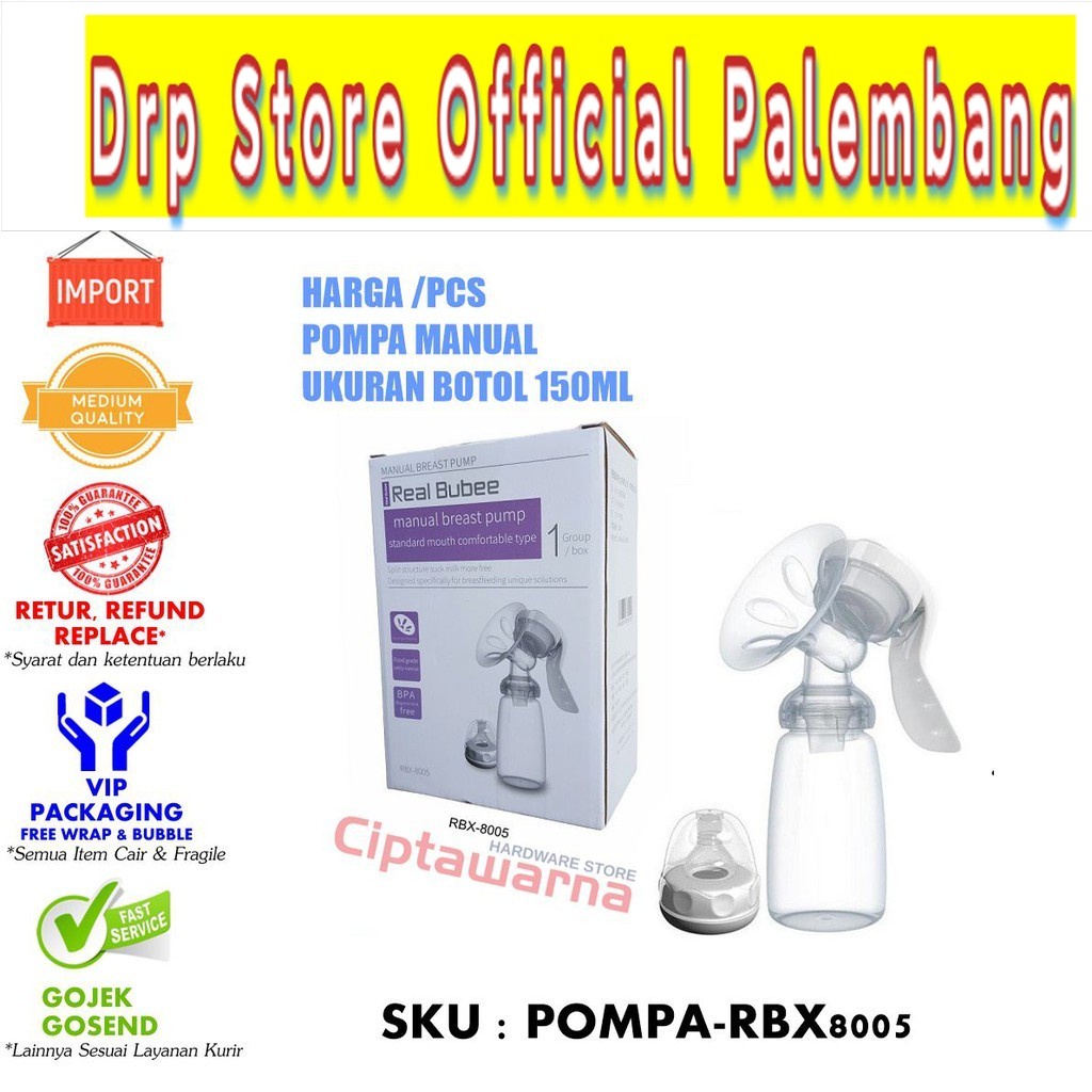 Pompa Tangan Manual ASI Real Bubee Pompa Manual Breastpump 150 ML