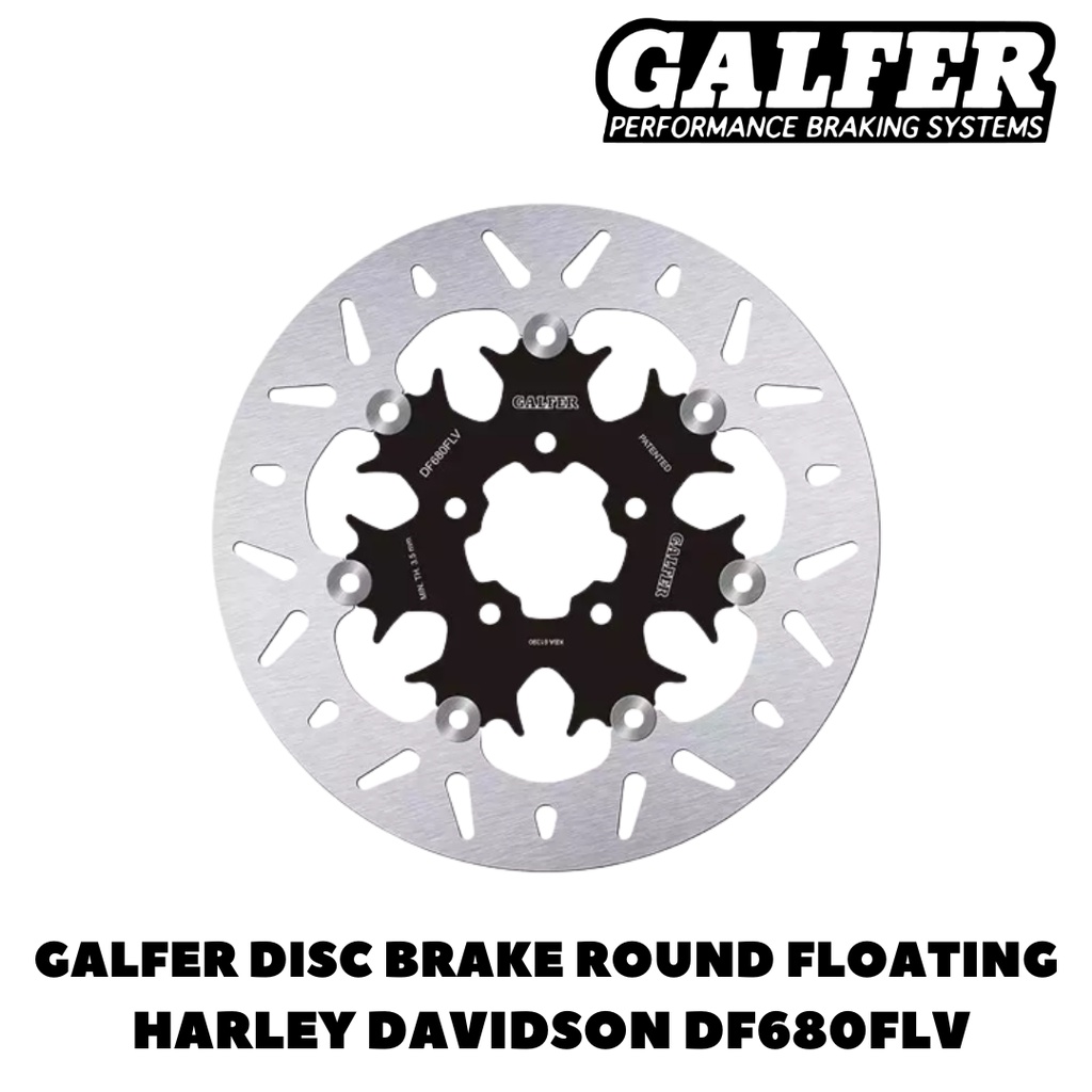 Galfer Made in Spain Brake Disc Round Floating Piringan Cakram Depan DF680FLV HARLEY DAVIDSON FLHR /