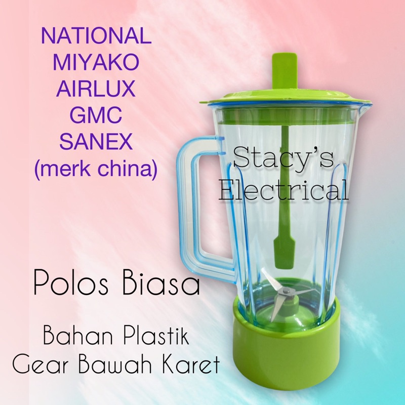 GELAS BLENDER MIYAKO JUICE BL 101 PL/ 151 GF (gear bawah karet)