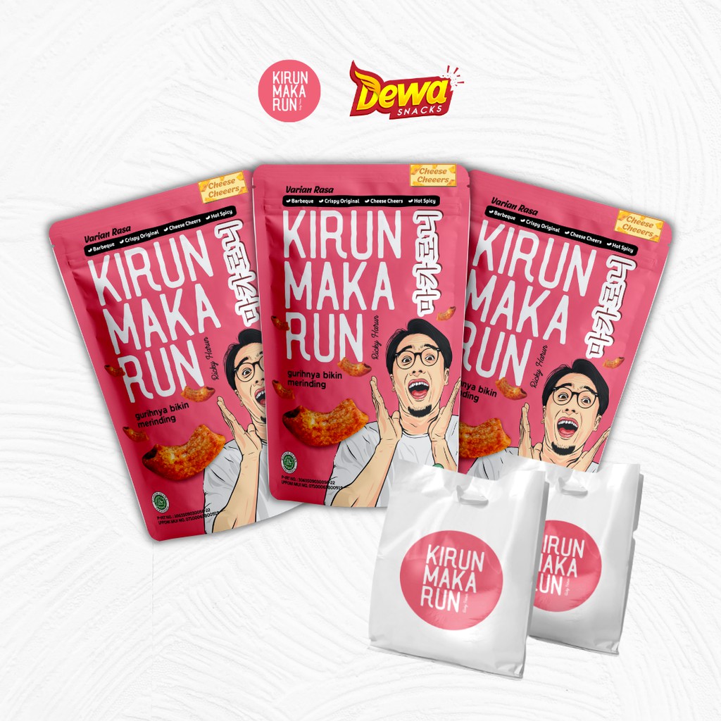 

Kirun Makarun | Makanan Ringan | Makaroni Bantet Kirun Makarun Keju Cheese Cheeers 100gr 3 Pcs + Free Kresek