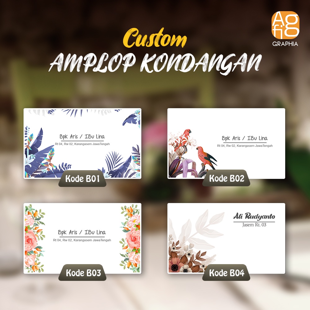 

[SERI 02] Amplop Kondangan/Buwuhan/ Wedding Envelope Custom isi 50pcs