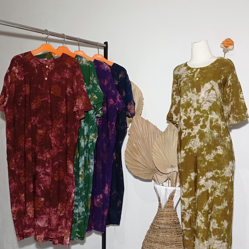 DASTER AK IBU L5 - 02 / DASTER DRESS RAYON WARNA TUA BATIK
