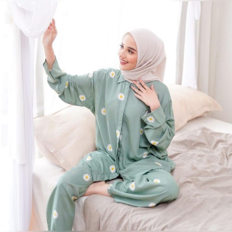 BELLE ONE SET / SETELAN RAYON DAILY ONE SET BAJU SETELAN WANITA KEKINIAN-ONESET(SHASTA IJO)