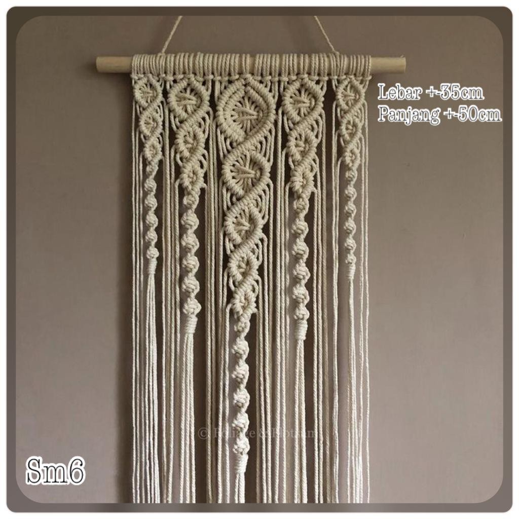 macrame hiasan dinding design sm6