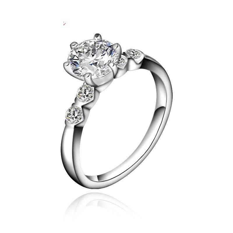 Cincin Perak Wanita Pria Couple Asli S 925 Lapis Rhodium Cocok Kawin Nikah tunangan hadiah RS055