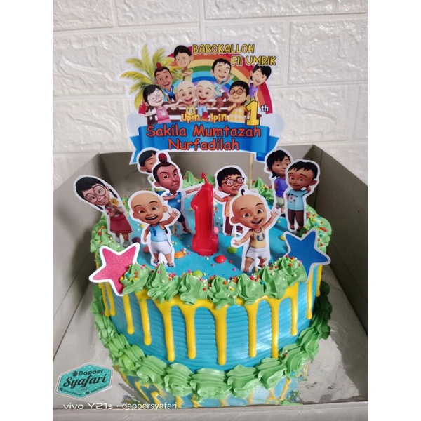 Topper Cake Custom Upin dan Ipin