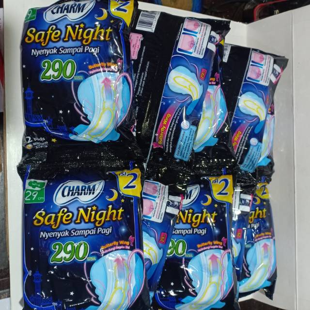 Pembalut charm extra night 29 cm renteng