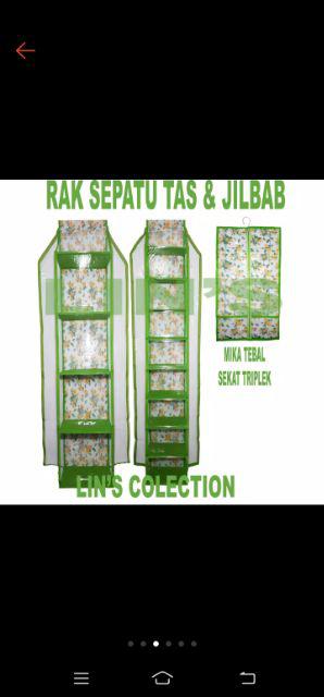 [bisa Cod]promo Murah Set 3 In 1 Rak Tas Gantung Motif Bunga Full Resleting Kualitas Terbaik & Murah