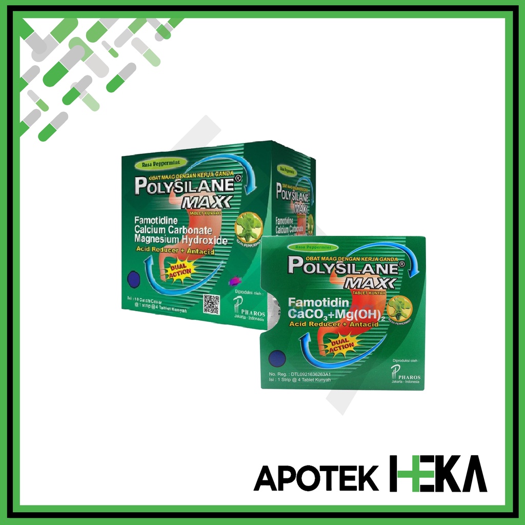 Polysilane Max Tablet Box isi 10x4 Tablet - Obat Lambung (SEMARANG)