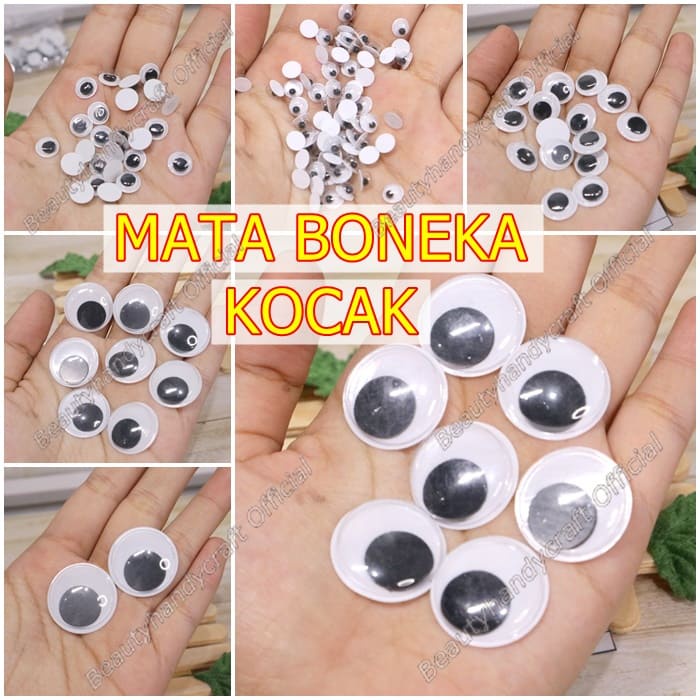 Mata boneka isi 20,50,100 mata kocak