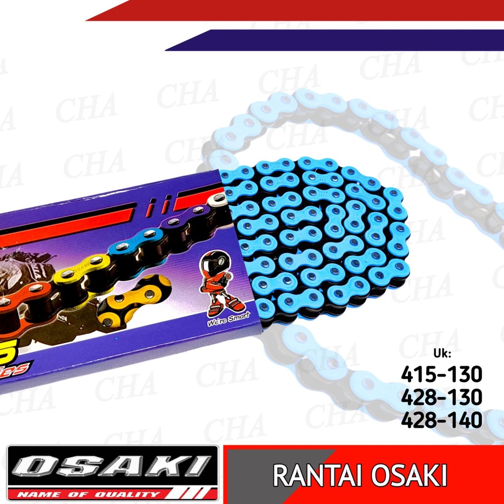 RANTAI 415 osaki/RANTAI TIPIS /RANTAI MOTOR  WARNA /RANTAI  SB428-130L / 415SB-130L RANTAI MOTOR VIXION NINJA CBR SATRIA FU JUPITER MX