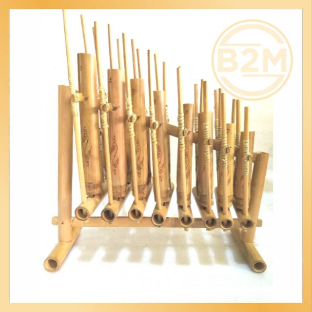 Angklung Alat Musik Bambu Tradisional 1 Oktaf Ukuran Mini Anak TK