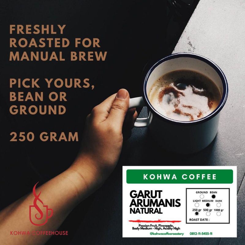 

Single Origin Arabica Garut Arumanis Natural 250 gram