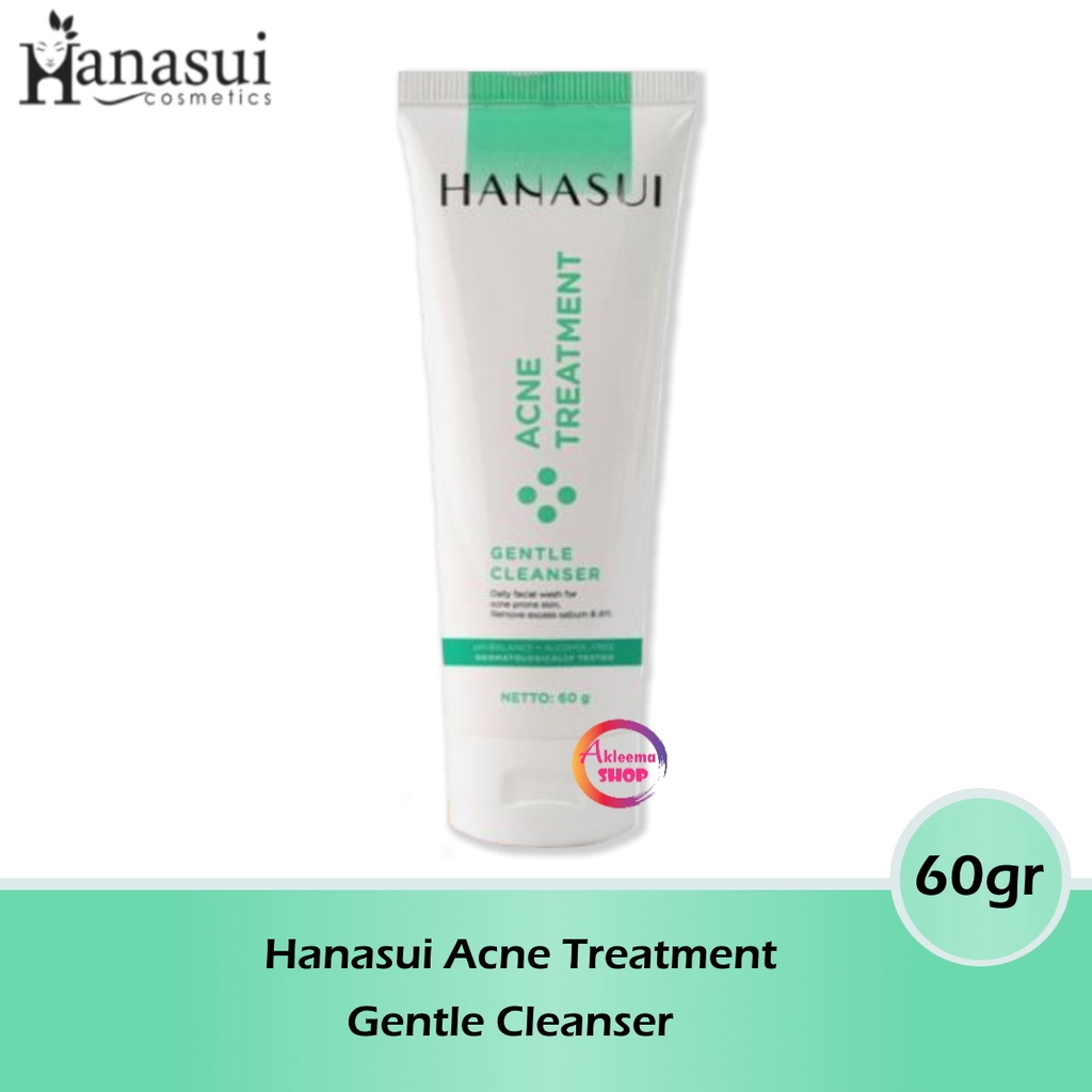 Hanasui Paket Acne Treatment Perawatan Malam Hari 4pcs(Night Cream 15ml+Serum Pink 20ml+Essence 100ml+Cleanser 60gr)