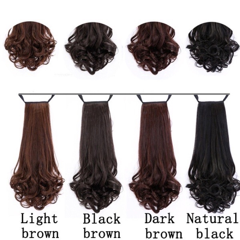 CAHAYA Hair clip pony tail ponitail kuncir ekor kuda korea curly tali 38cm / 48cm / 58cm Rambut 1