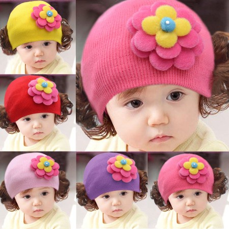 TOPI KUPLUK RAJUT BAYI MOTIF KITTY &amp; LOVE/ TOPI UNISEX / BABY HAT WIG / KUPLUK IMUT