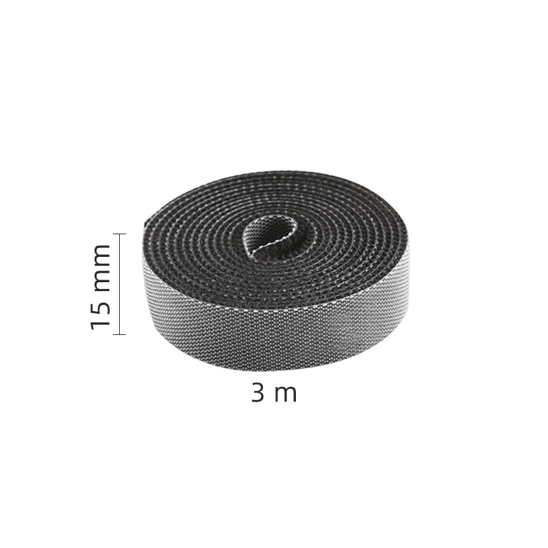 Strap Velcro Pengikat Kabel Data Warna Hitam