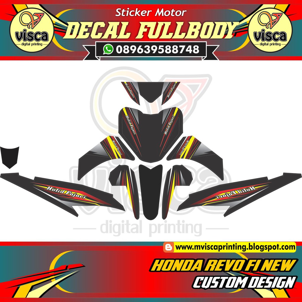 Stiker Full Body Revo Fit Decal Motor Revo Fit Striping Revo Fit