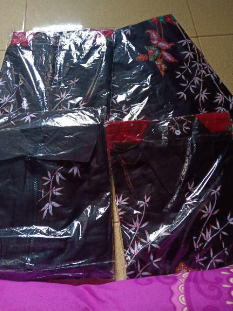 Batik Couple Pria Wanita Dewasa Dan Hem/gamis Anak Motif Kipas (bisa Cod)