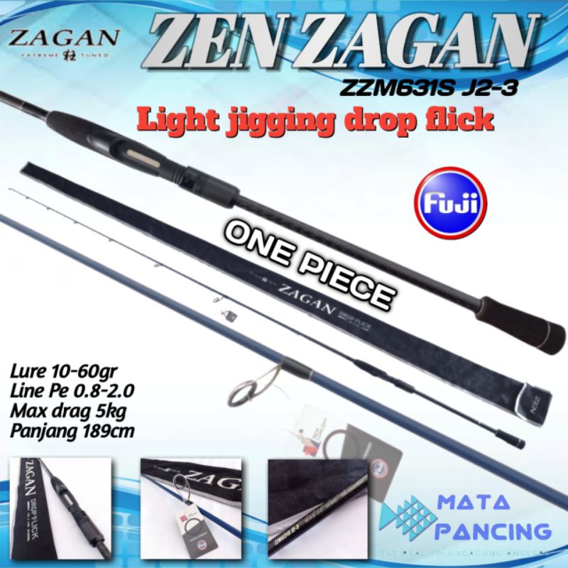 Joran light jigging zen zagan drop flick pe 0.8 - 2.0 one piece