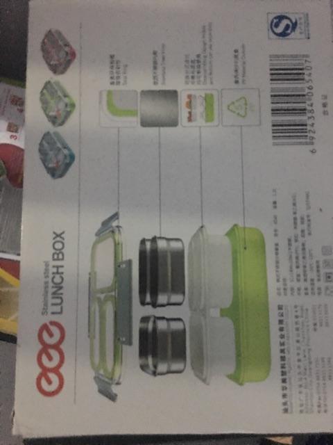 Kotak Bekal Lunchbox Stainless Anti Tumpah Tedemei 6540  Pink Green Blue
