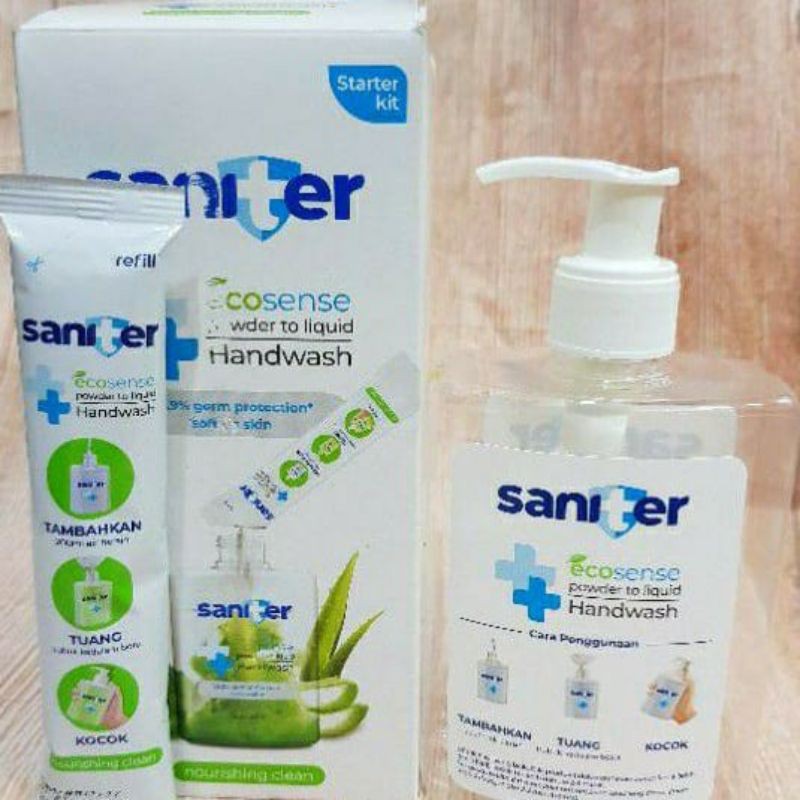 saniter powder to Liquid Handwash botol free Refill isi ulang (sabun cuci tangan)